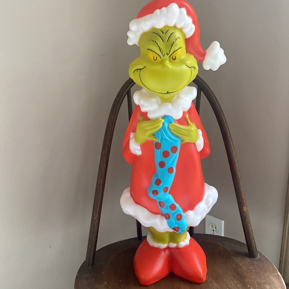 Grinch Lighted Blow Mold Christmas Decor 2023